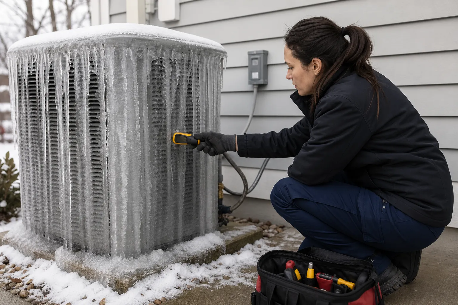 When your outdoor unit ices over