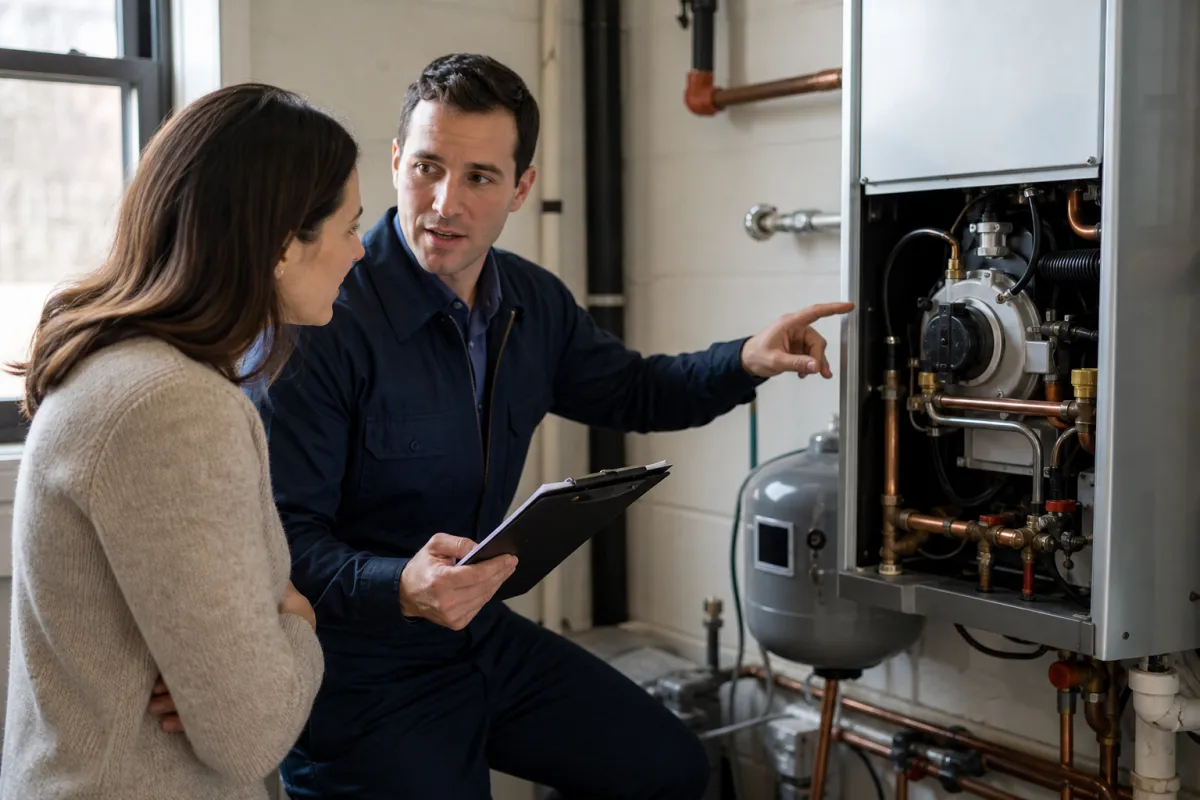 Boiler service with clear next steps