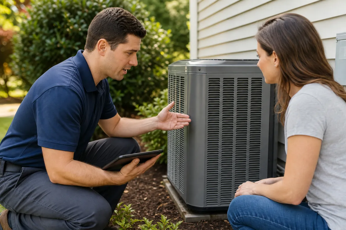 Heat pump visits with clear scope