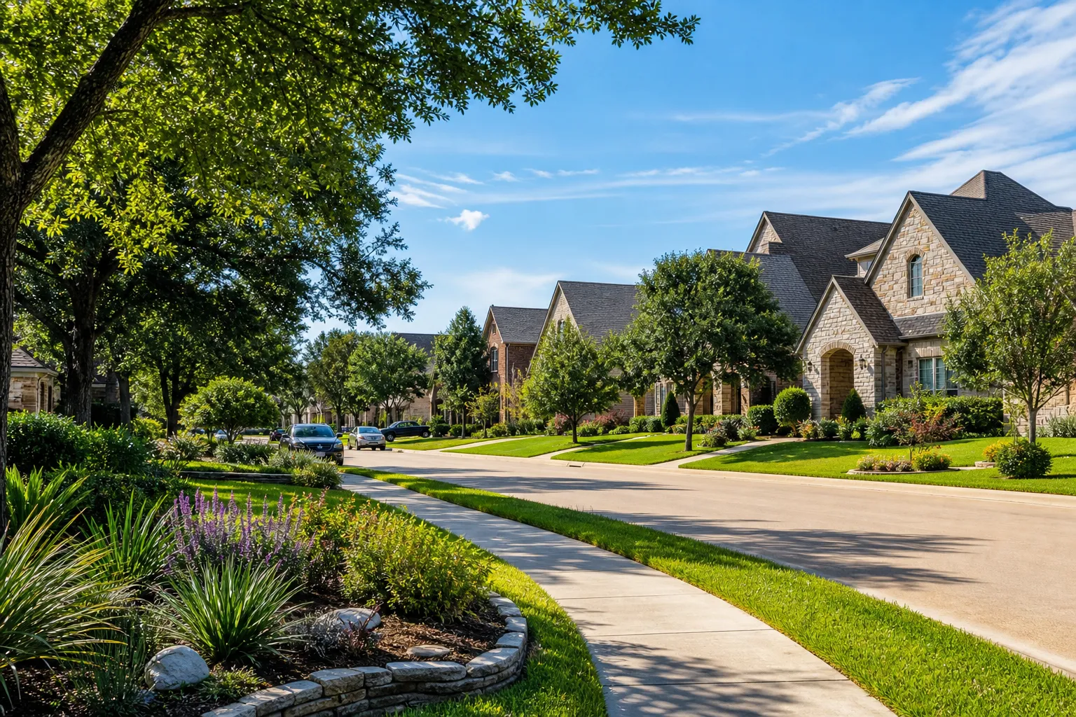 Residential neighborhood in our service area