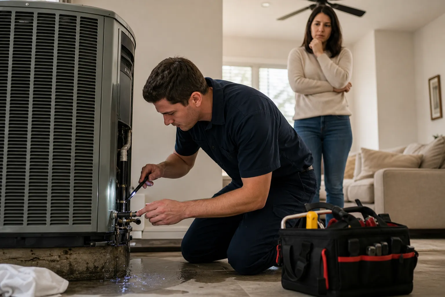 AC leaking water