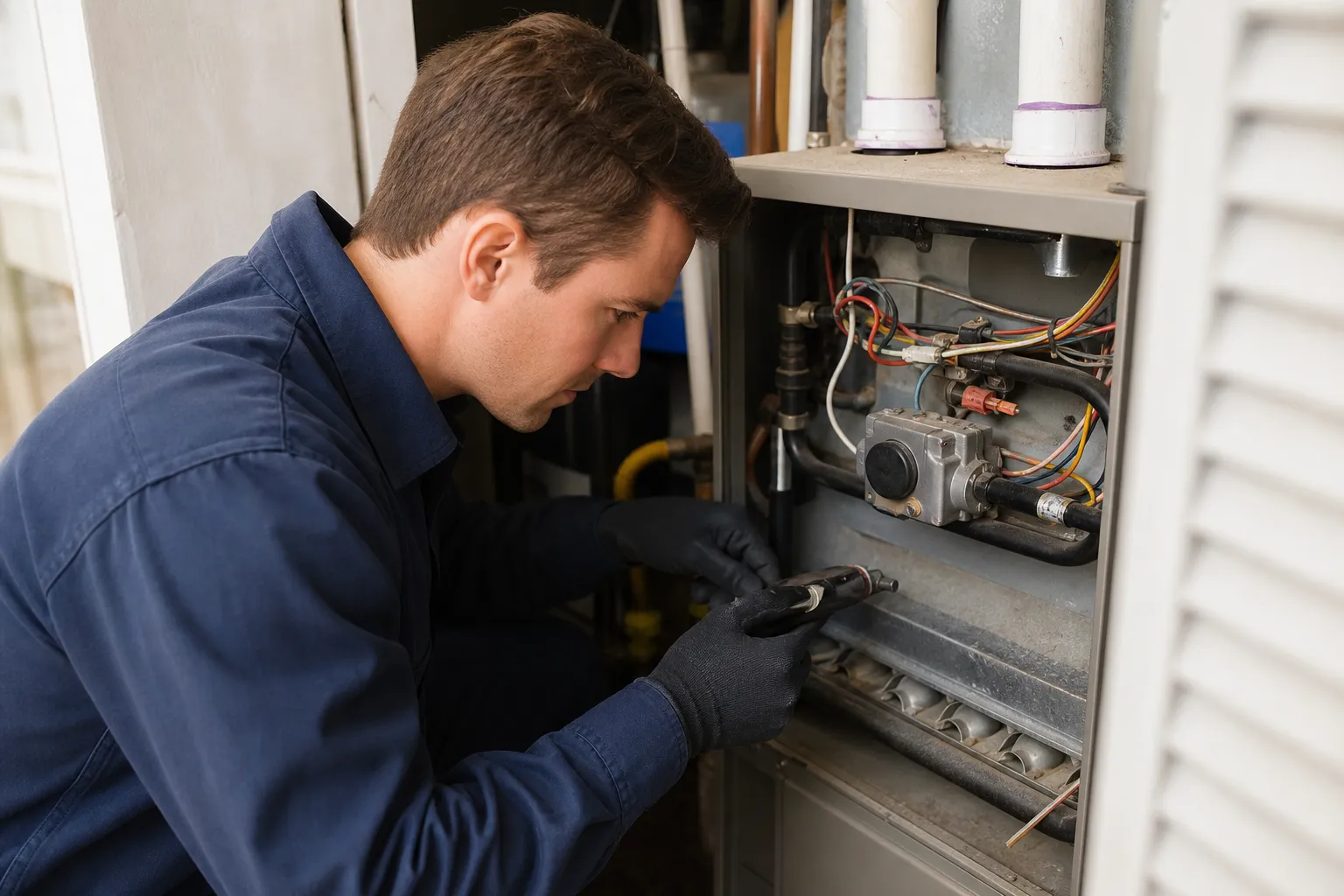 Flame sensor cleaning